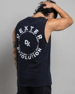 Tops & T-Shirts*Dexter Live Fast Muscle Tank Black Acid