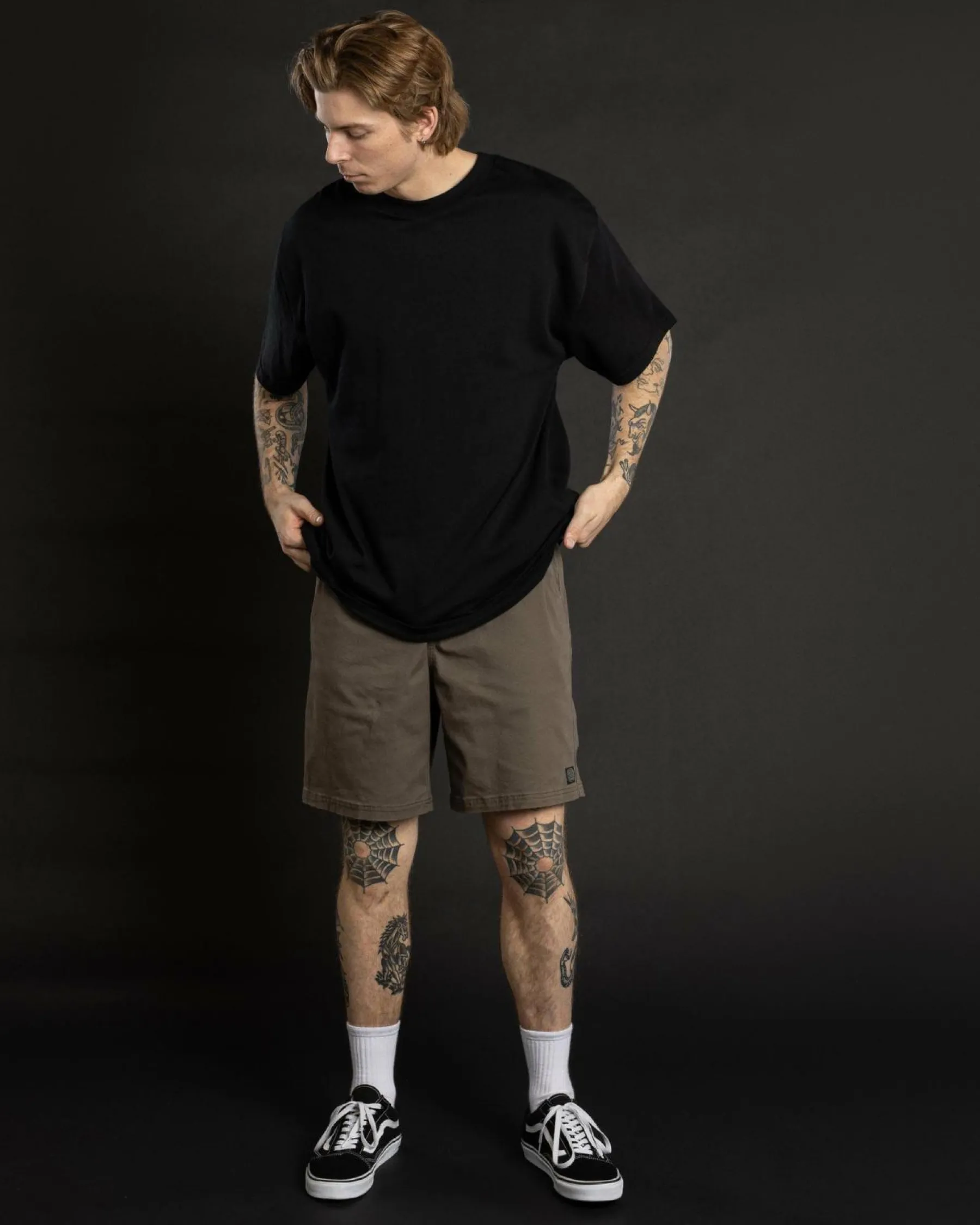Shorts & Bottoms*Dexter Local Elastic Waist Shorts Washed Olive