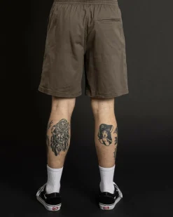 Shorts & Bottoms*Dexter Local Elastic Waist Shorts Washed Olive