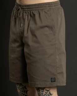 Shorts & Bottoms*Dexter Local Elastic Waist Shorts Washed Olive