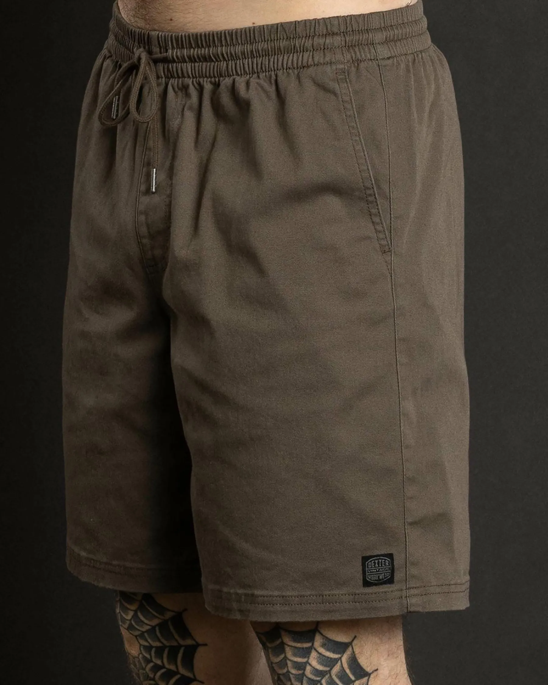 Shorts & Bottoms*Dexter Local Elastic Waist Shorts Washed Olive