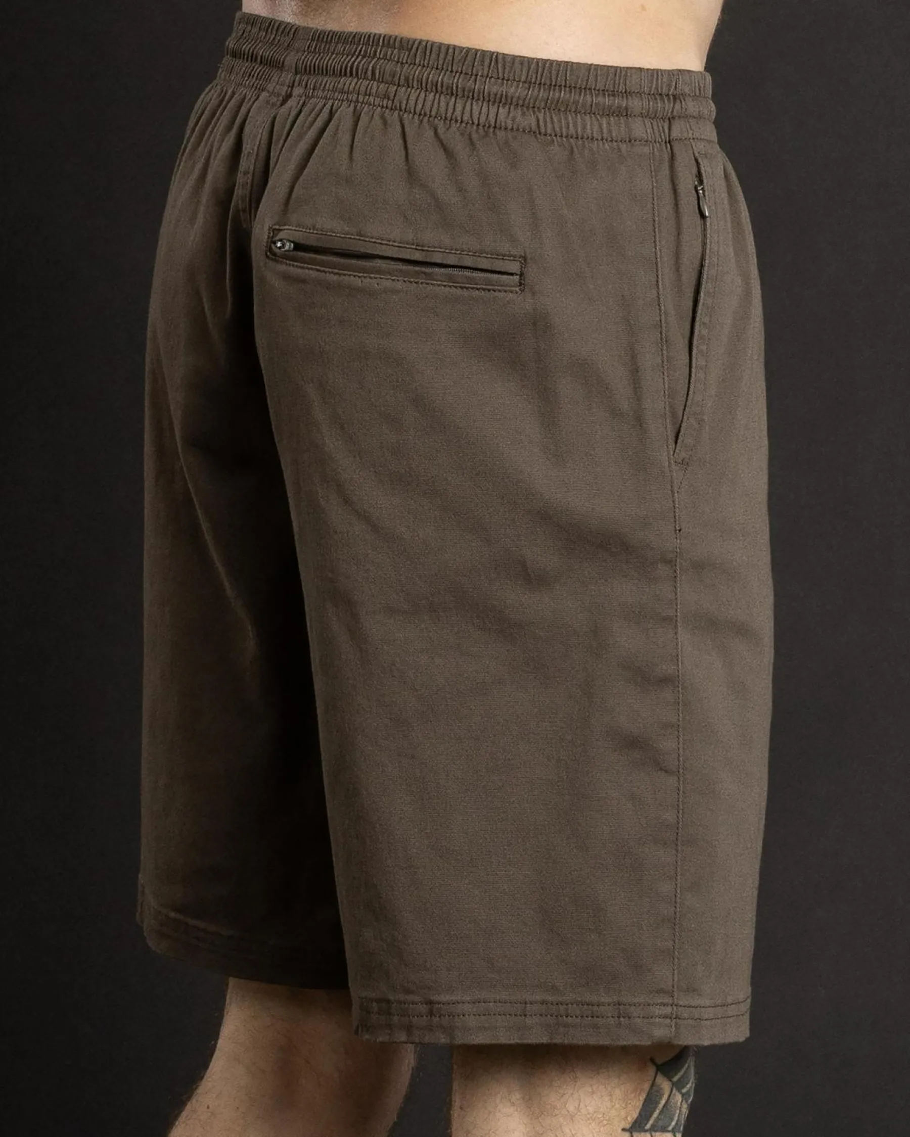 Shorts & Bottoms*Dexter Local Elastic Waist Shorts Washed Olive