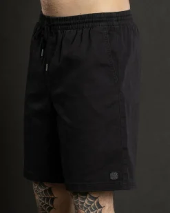 Shorts & Bottoms*Dexter Local Elastic Waist Shorts Washed Black
