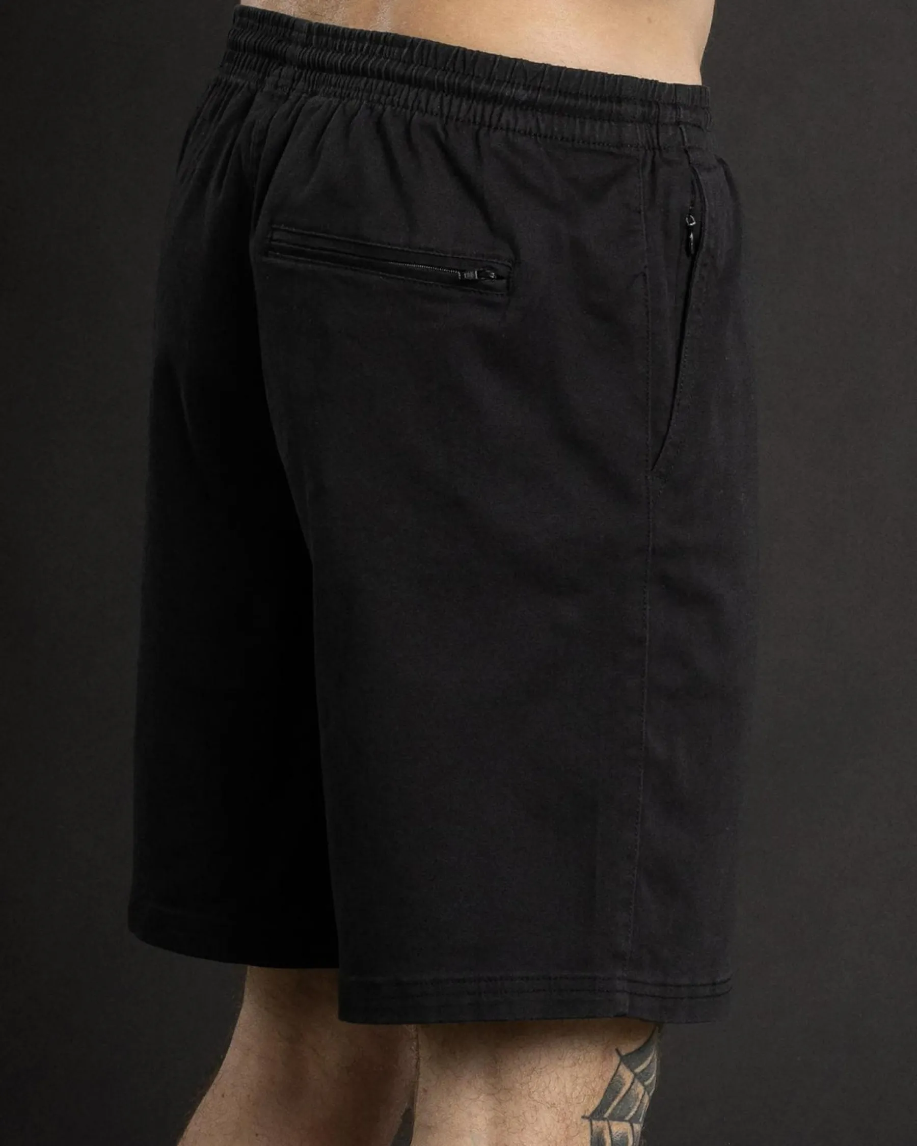 Shorts & Bottoms*Dexter Local Elastic Waist Shorts Washed Black