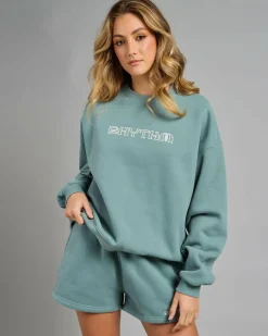Sets|Jumpers & Hoodies*Rhythm Logo Crewneck Sweatshirt Sage