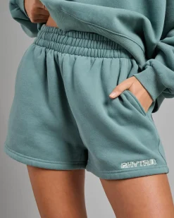 Sets|Bottoms*Rhythm Logo Fleece Shorts Sage