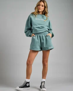 Sets|Bottoms*Rhythm Logo Fleece Shorts Sage