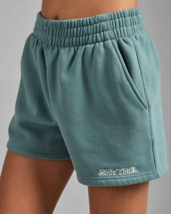 Sets|Bottoms*Rhythm Logo Fleece Shorts Sage