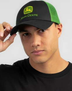 Headwear*John Deere Logo Mesh Back Cap Black/green