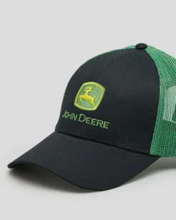 Headwear*John Deere Logo Mesh Back Cap Black/green