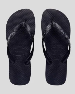 Flip Flops & Sandals|Flip Flops*Havaianas Logo Thongs Black/ Steel Grey