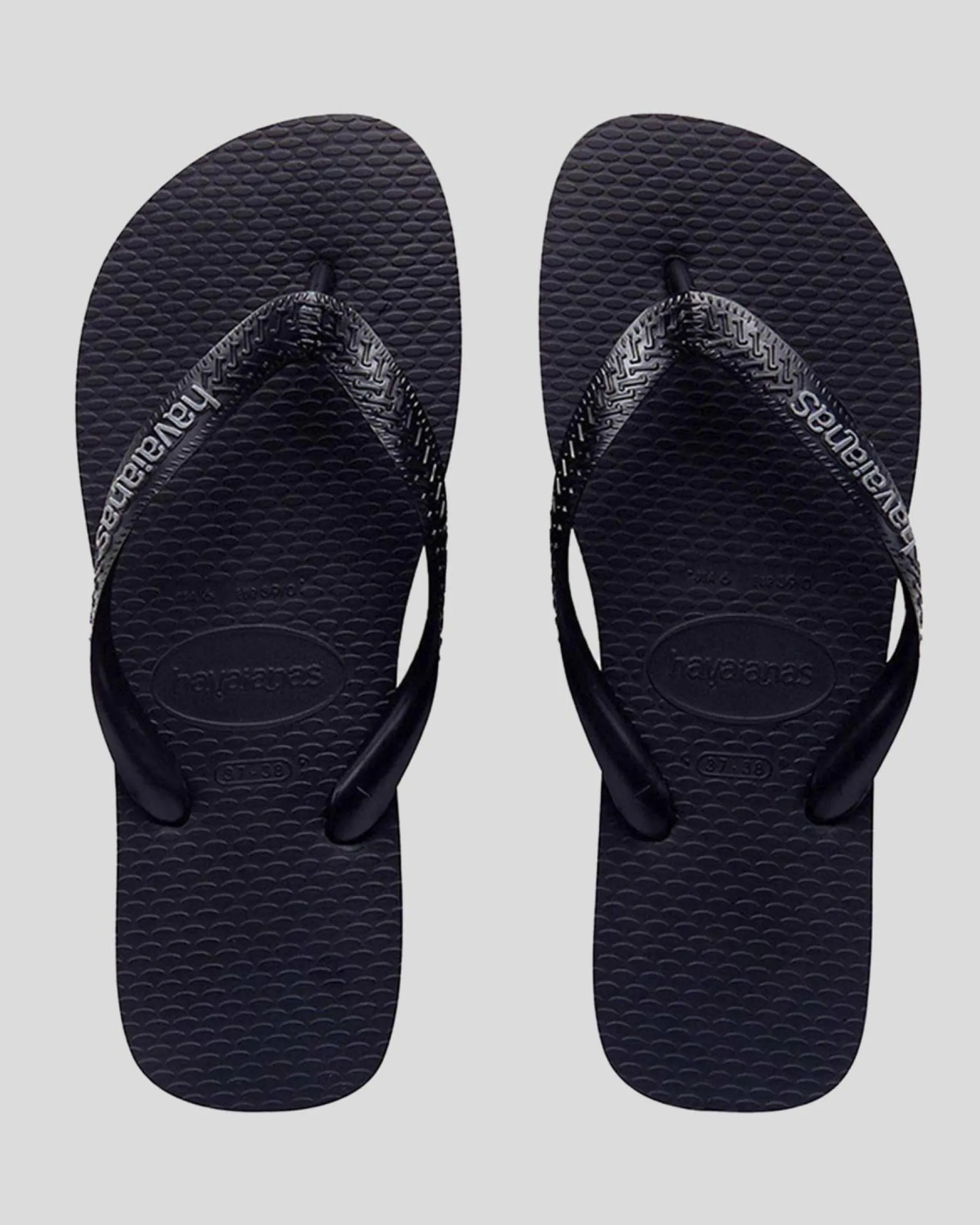 Flip Flops & Sandals|Flip Flops*Havaianas Logo Thongs Black/ Steel Grey