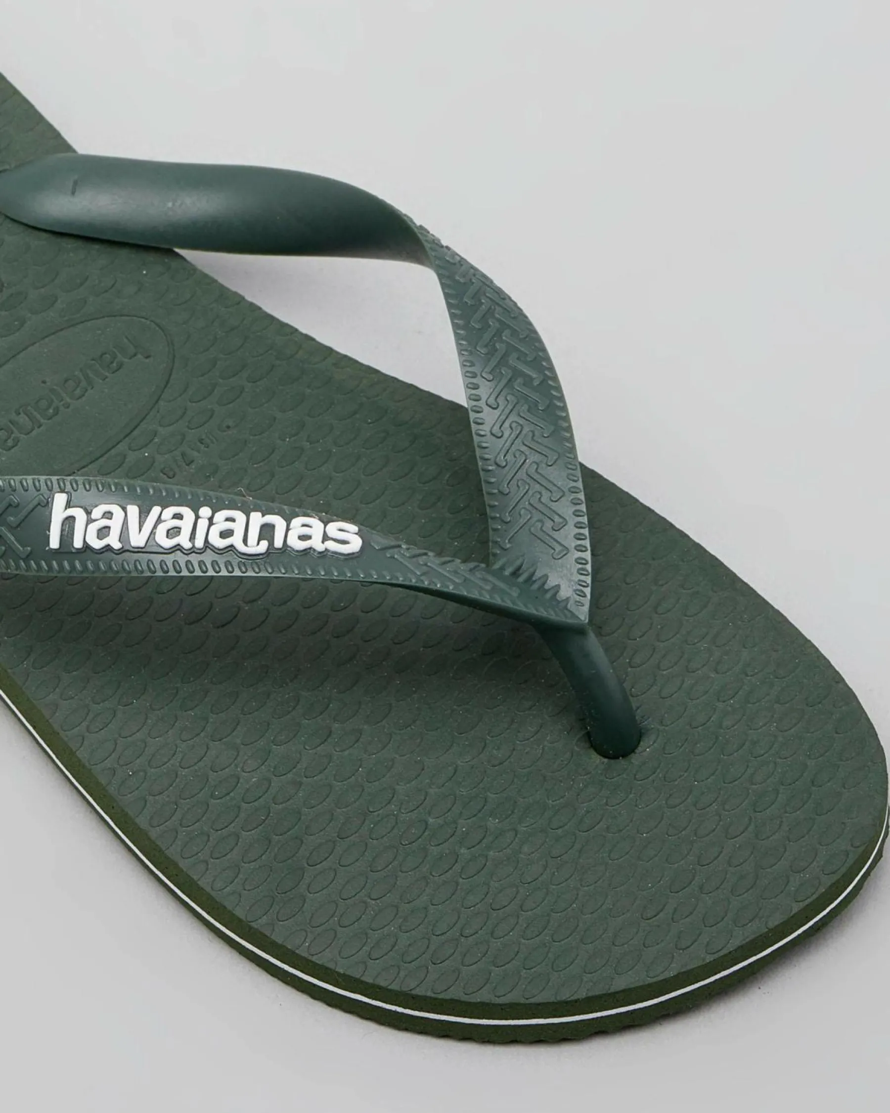 Flip Flops & Sandals*Havaianas Logo Thongs Green Olive