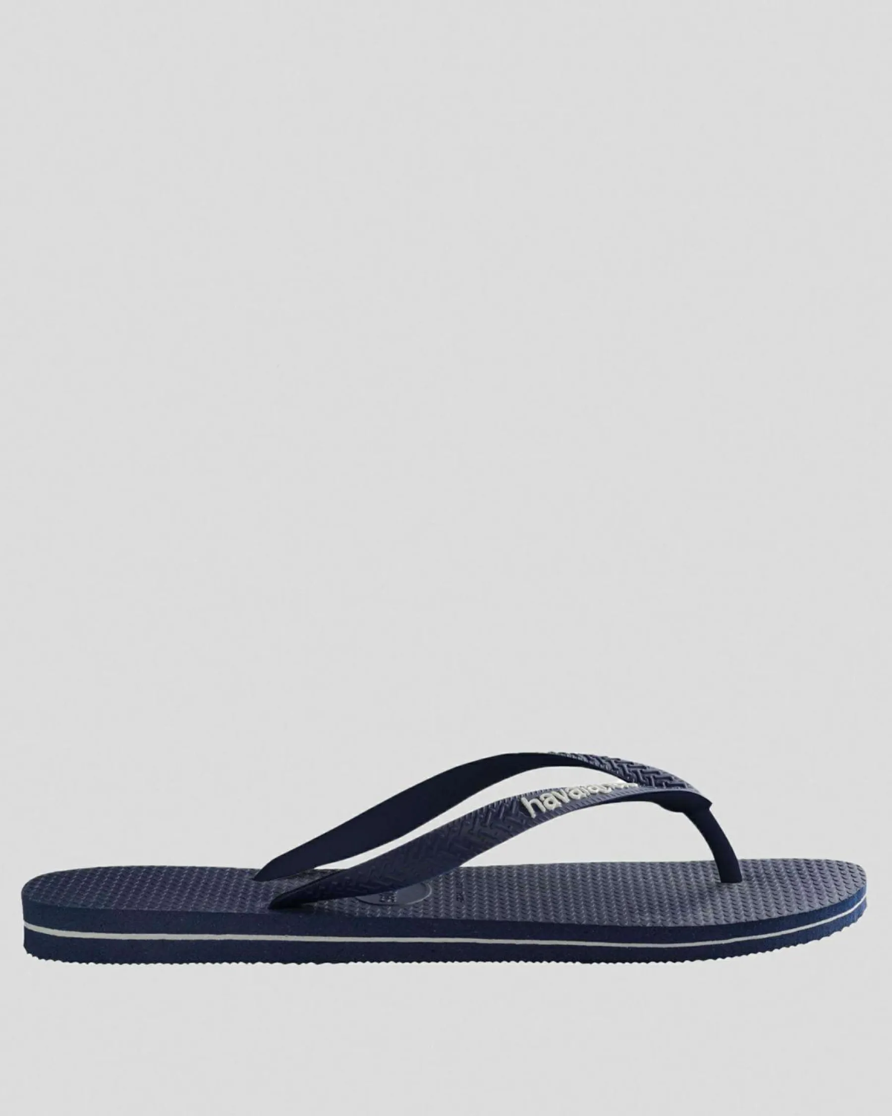 Flip Flops*Havaianas Logo Thongs Navy/white