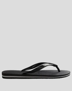 Flip Flops & Sandals*Havaianas Logo Thongs Black/white