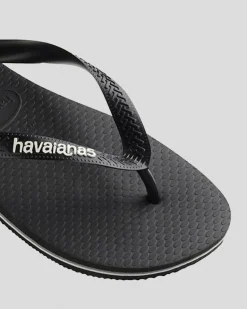 Flip Flops & Sandals*Havaianas Logo Thongs Black/white