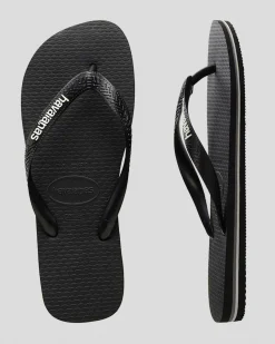 Flip Flops & Sandals*Havaianas Logo Thongs Black/white