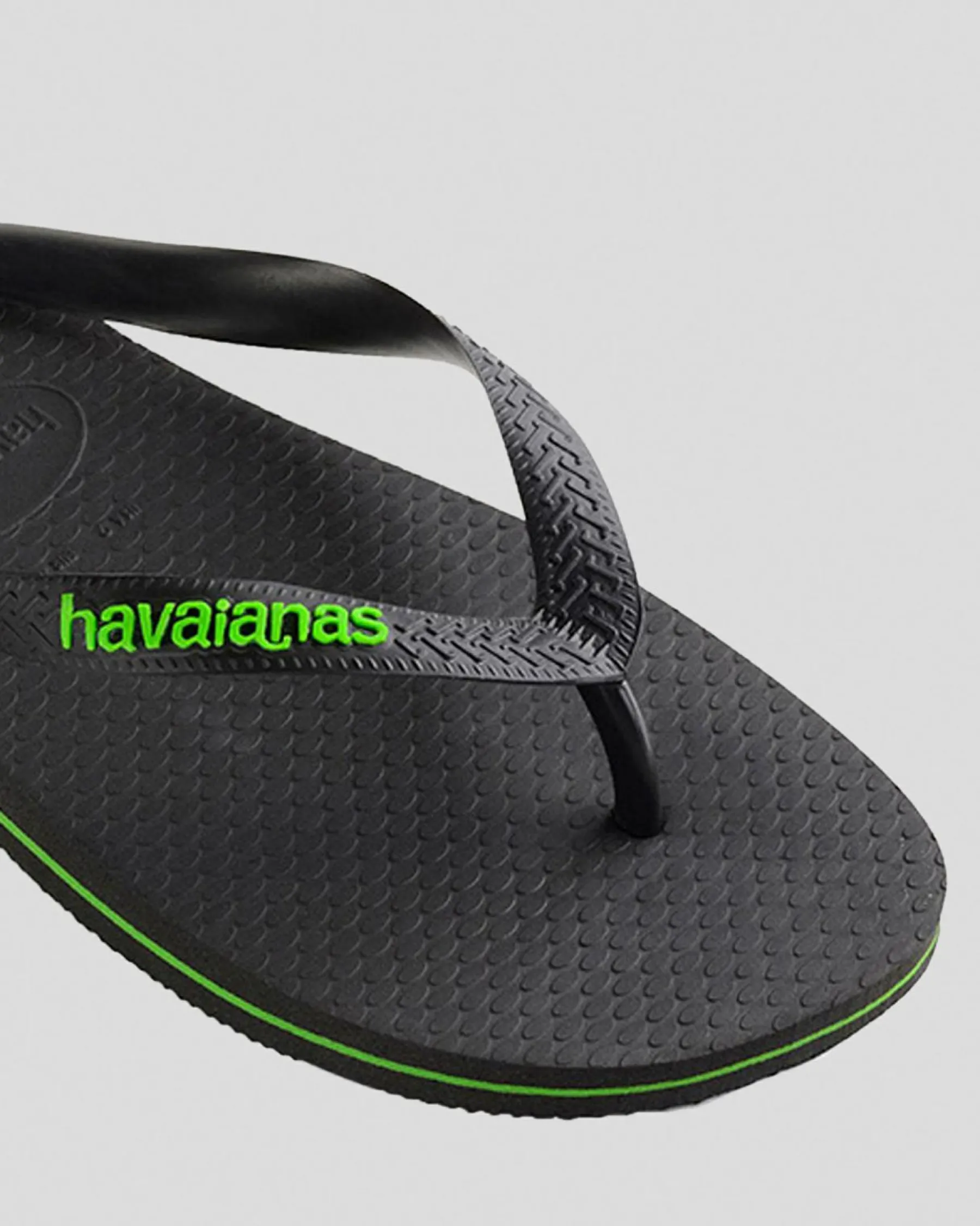 Flip Flops & Sandals*Havaianas Logo Thongs Black/green