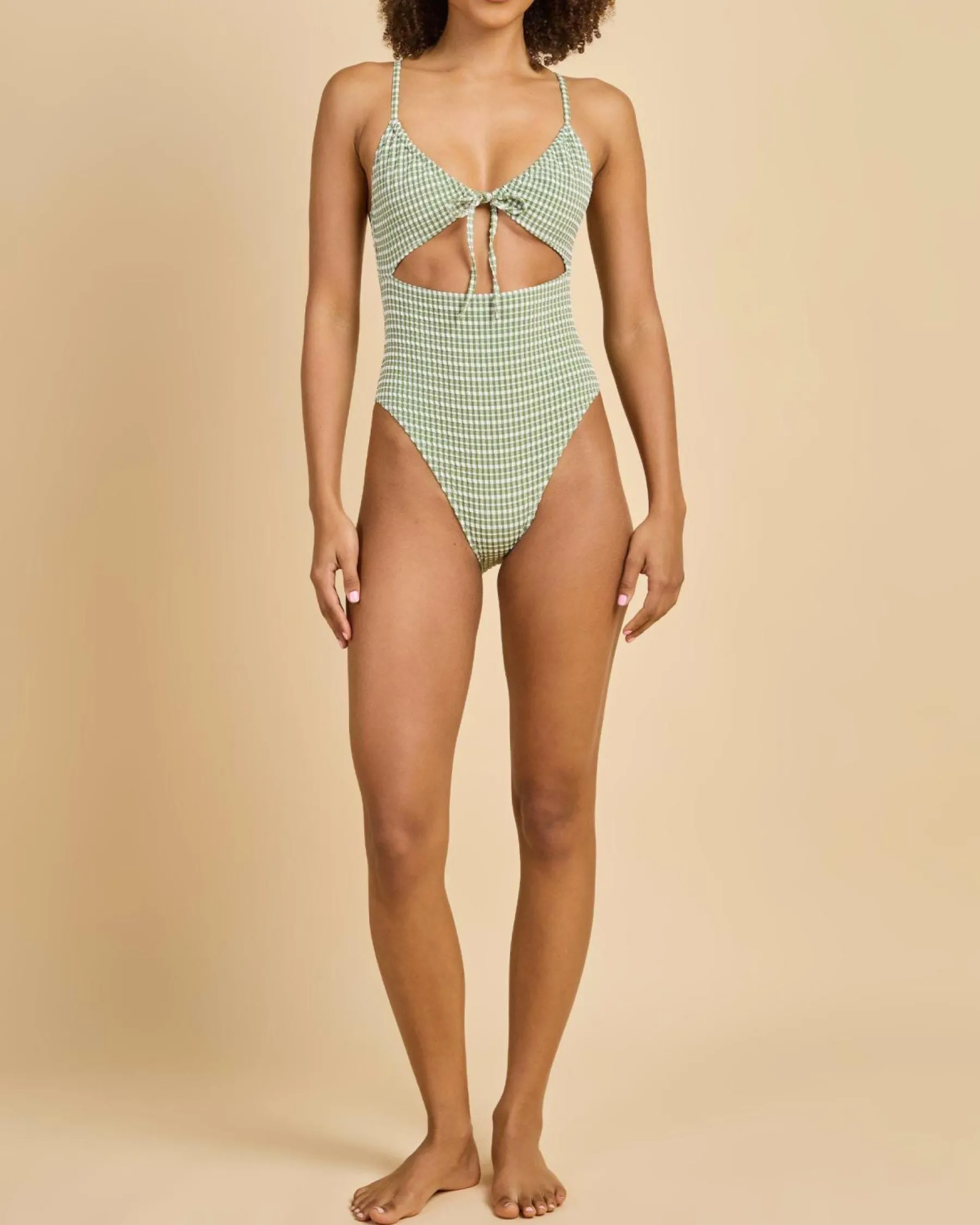 One Pieces*Rhythm Lola Check Out One Piece Swimsuit Green