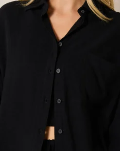 Hot Lola Dallis Linen Long Sleeve Shirt Women Sets|Linen Blend