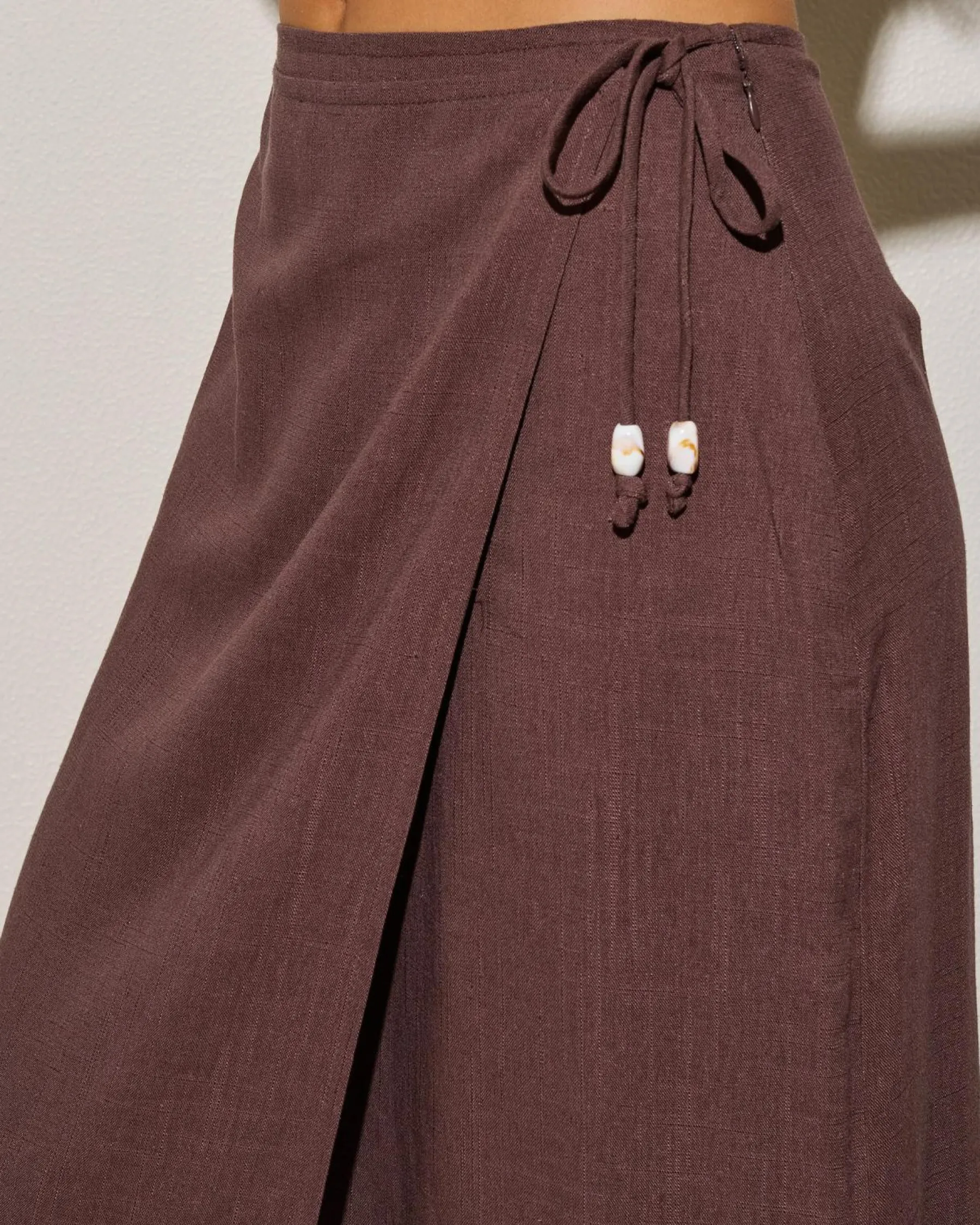 Bottoms*Mooloola Lolani Hawaii Maxi Skirt Espresso