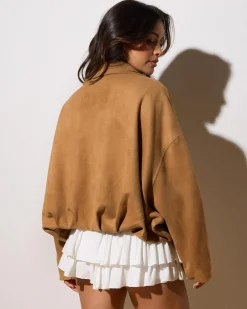 Jackets & Coats*Ava And Ever London Faux Suede Jacket Camel