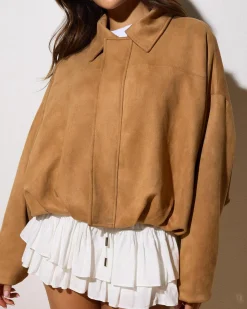 Jackets & Coats*Ava And Ever London Faux Suede Jacket Camel