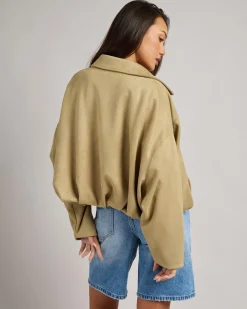 Jackets & Coats*Ava And Ever London Faux Suede Jacket Sand
