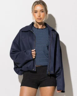 Jackets & Coats*Ava And Ever London Faux Suede Jacket Ink
