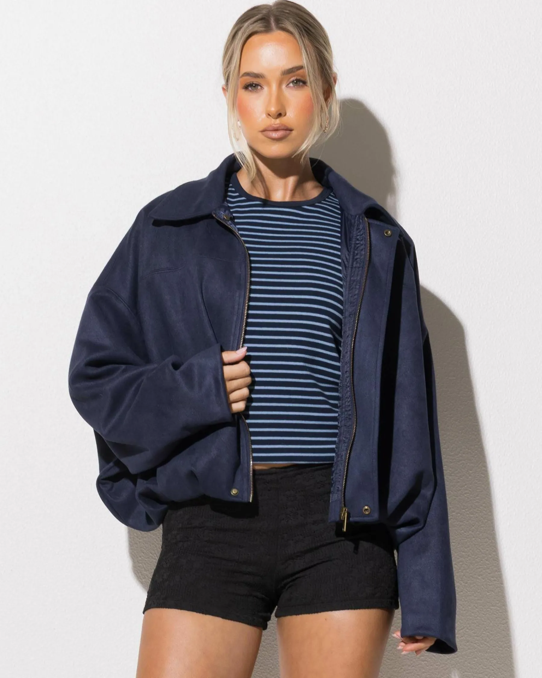 Jackets & Coats*Ava And Ever London Faux Suede Jacket Ink