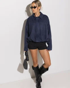 Jackets & Coats*Ava And Ever London Faux Suede Jacket Ink