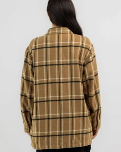 Clearance Long Check Shacket Women Jackets & Coats