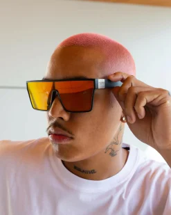 Sunglasses*Sin Eyewear Loose Cannon Sunglasses Matte Black/red Flash