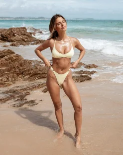 Bikinis*Topanga Loren Ring High Cut Bikini Bottom Banana Sorbet