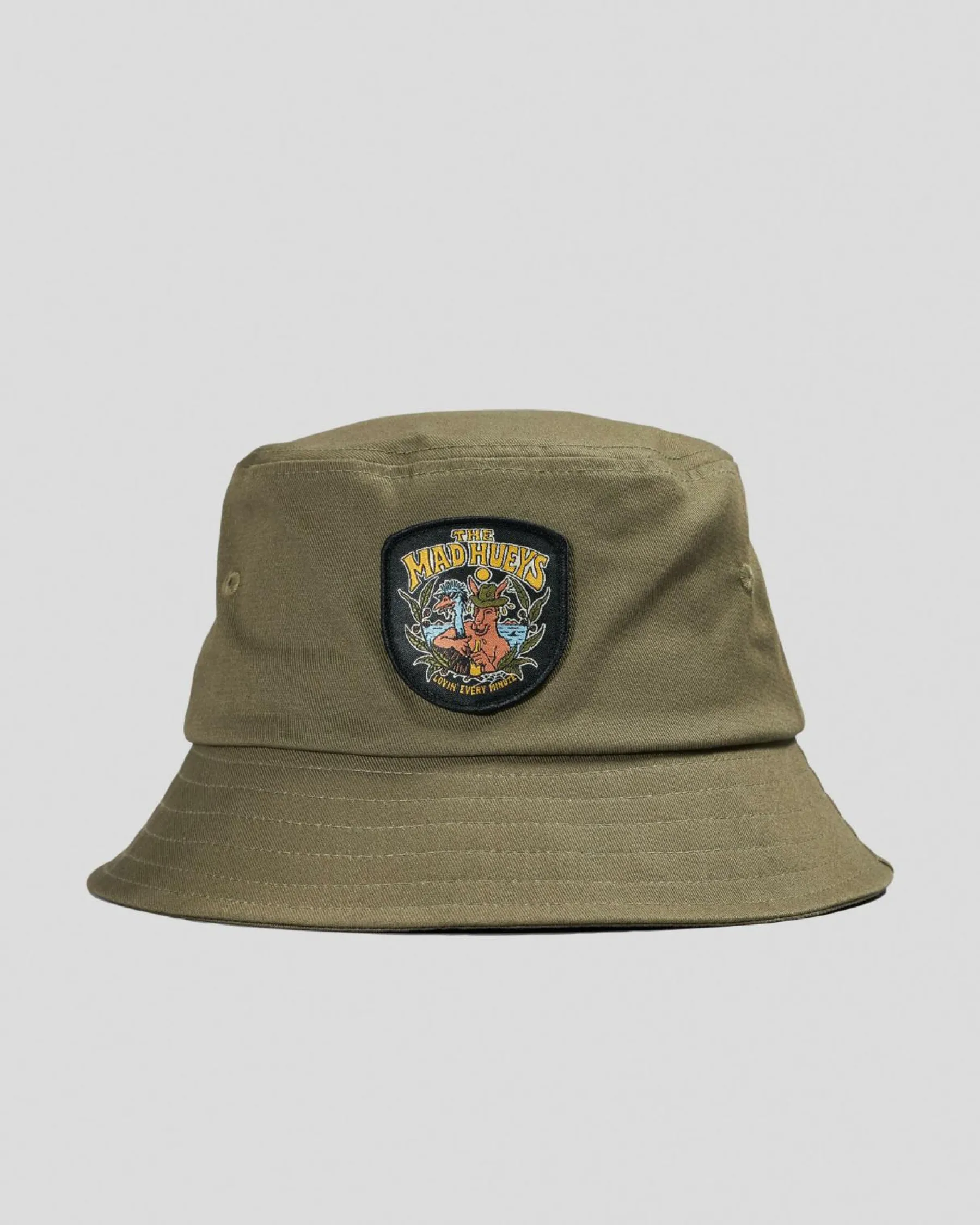 Headwear*The Mad Hueys Lovin Every Minute Bucket Hat Olive