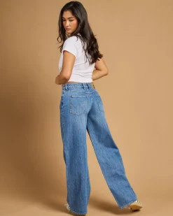 Denim|Bottoms*Wrangler Low Farrah Super Baggy Jeans Blue Rebel