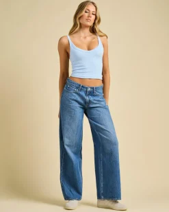 Hot Low Slouch Jeans Women Denim|Bottoms
