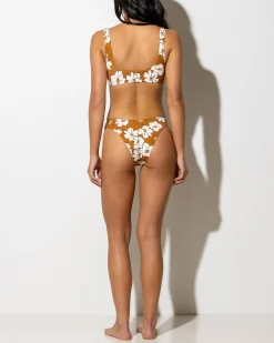 Bikinis*Rhythm Lulu Floral High Cut Bikini Bottom Caramel
