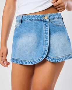 Denim|Bottoms*DESU Lumi Skort Mid Blue