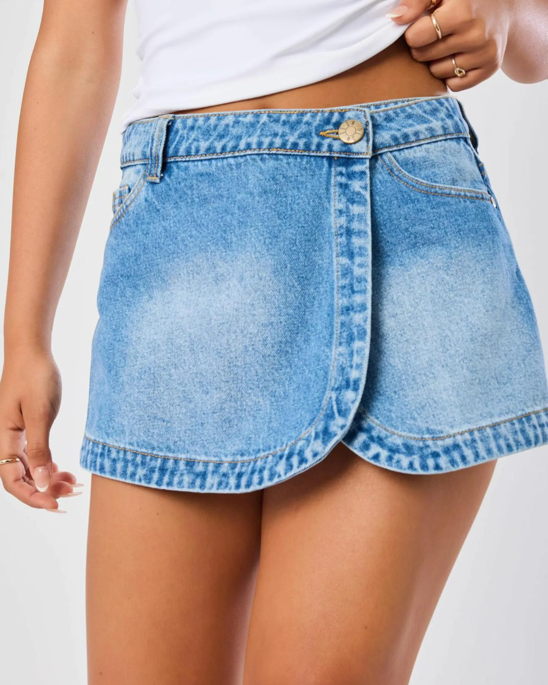 Denim|Bottoms*DESU Lumi Skort Mid Blue