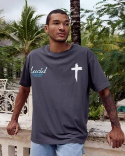 Tops & T-Shirts*Lucid Lumina T-Shirt Charcoal