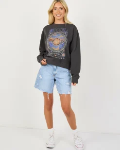 Discount Luna Relaxed Crewneck Sweatshirt Women Jumpers & Hoodies