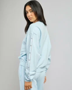 Sets|Jumpers & Hoodies*Champion Lux Taping Relaxed Fit Sweatshirt Spring Sky Blue