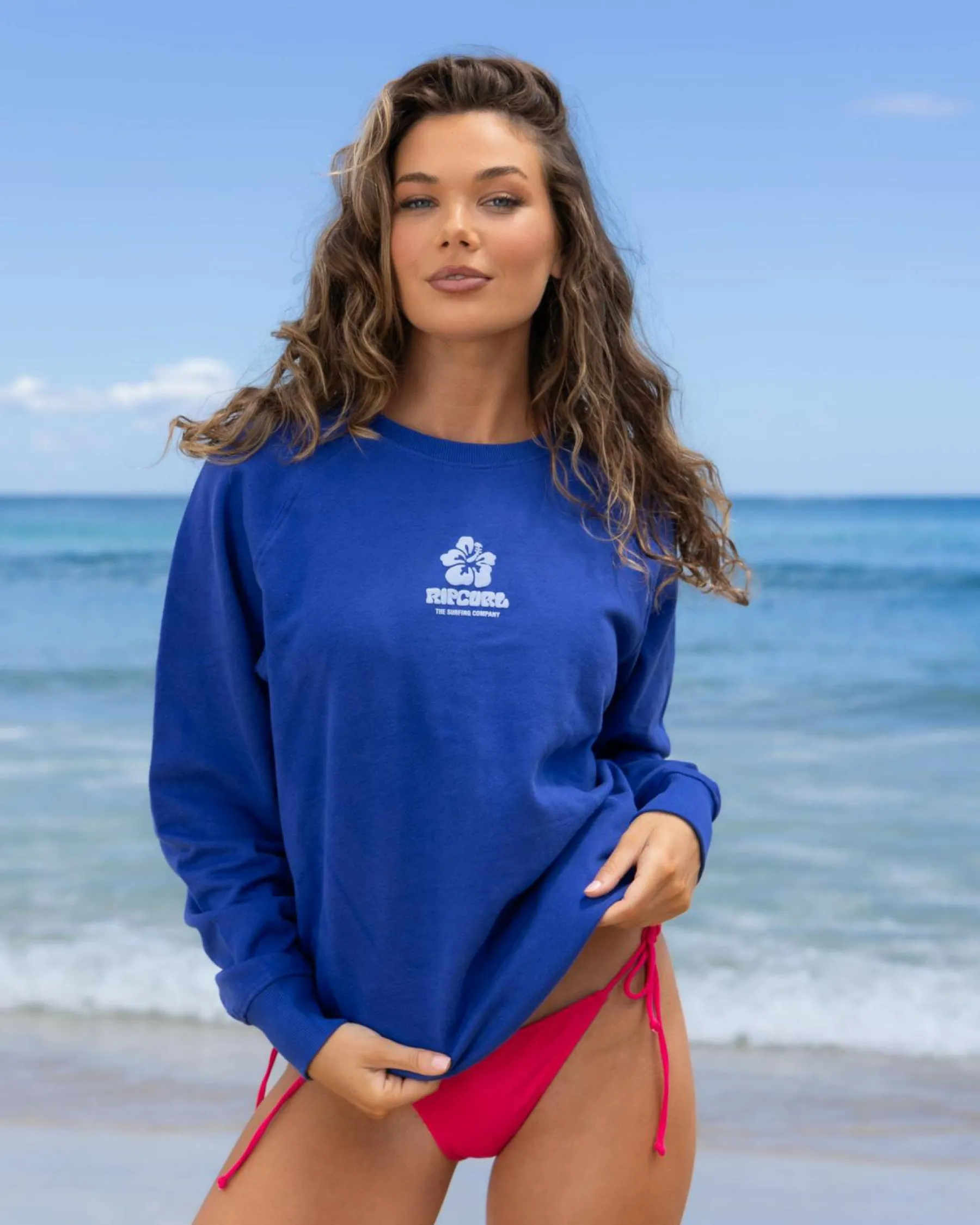 Clearance Luxe Surf Crewneck Sweatshirt Women Jumpers & Hoodies