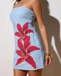 Dresses*Mooloola Lydia Dress Light Blue/pink