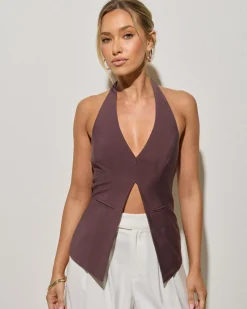 Sets|Tops*Ava And Ever Lyla Viktoria Vest Top Espresso