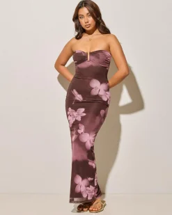 Dresses*Ava And Ever Macy Maxi Dress Chocolate/pink