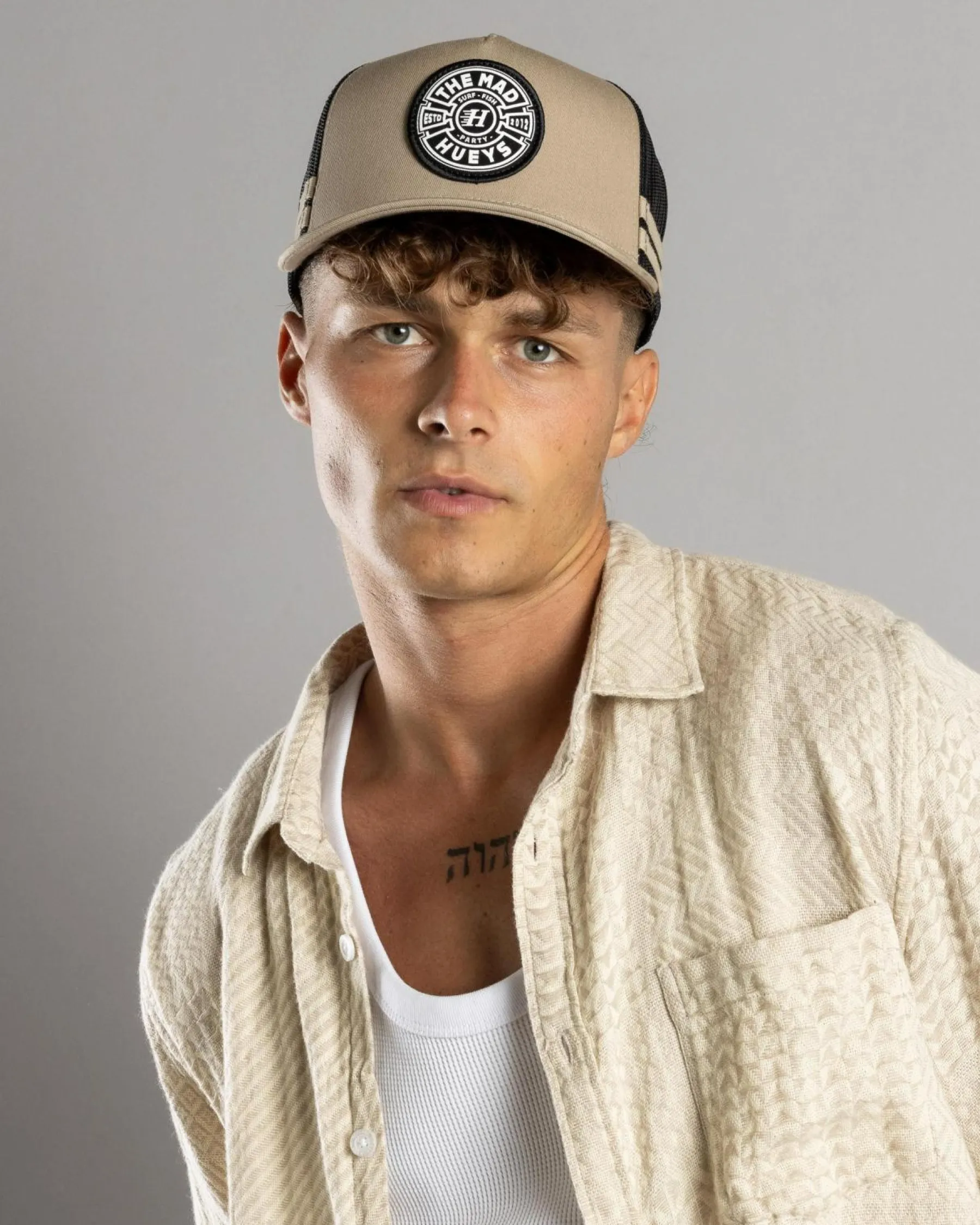 Headwear*The Mad Hueys Mad Series Twill Trucker Cap Tan