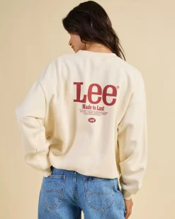 Jumpers & Hoodies*Lee Made Baggy Sweatshirt Soft Ecru