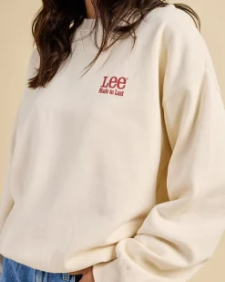 Jumpers & Hoodies*Lee Made Baggy Sweatshirt Soft Ecru